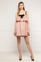 Šaty |s příměsí hedvábí N21 pudrově růžový