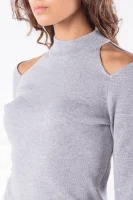 Vlněný svetr Elev | Slim Fit Michael Kors popelavě šedý