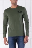 Tričko s dlouhým rukávem | Regular Fit Armani Exchange zelený