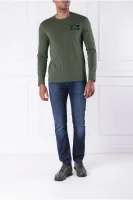 Tričko s dlouhým rukávem | Regular Fit Armani Exchange zelený