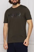 Tričko dolive | Regular Fit HUGO khaki