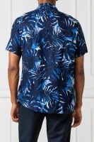 Lněná košile PALM | Slim Fit Michael Kors tmavě modrá