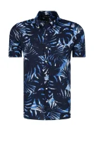 Lněná košile PALM | Slim Fit Michael Kors tmavě modrá