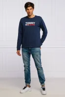 Tričko s dlouhým rukávem | Regular Fit Tommy Jeans tmavě modrá
