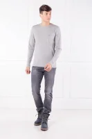 Tričko s dlouhým rukávem STRETCH LON | Slim Fit Tommy Hilfiger popelavě šedý