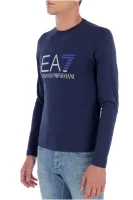 Tričko s dlouhým rukávem | Regular Fit EA7 tmavě modrá