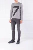 Tričko s dlouhým rukávem | Regular Fit EA7 popelavě šedý