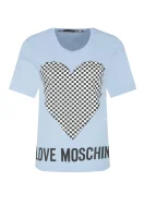 Tričko | Regular Fit Love Moschino světlo modrá