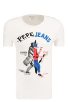 Tričko PARTON | Slim Fit Pepe Jeans London krémová