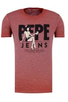 Tričko GEORGE | Slim Fit Pepe Jeans London červený