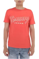 Tričko TJM Summer script | Regular Fit Tommy Jeans korálově růžový