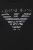 TRIČKO S DLOUHÝM RUKÁVEM Armani Jeans černá