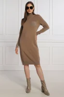 Vlněné šaty |s příměsí hedvábí Peserico bronzově hnědý