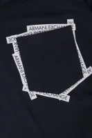 Tričko | Regular Fit | pima Armani Exchange tmavě modrá