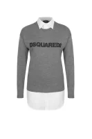 Vlněný svetr Dsquared2 šedý