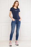 Tričko New Virginia | Slim Fit Pepe Jeans London tmavě modrá