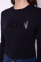 Halenka SHINY | Regular Fit CALVIN KLEIN JEANS černá