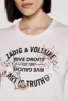 Tričko WOOP | Regular Fit Zadig&Voltaire pudrově růžový