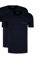 Tričko 2-pack | Regular Fit Emporio Armani tmavě modrá