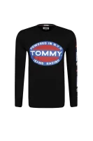 Tričko s dlouhým rukávem Power Tommy Jeans černá