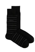 Ponožky Fine Stripe 2-pack BOSS BLACK černá