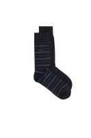 Ponožky Fine Stripe 2-pack BOSS BLACK tmavě modrá