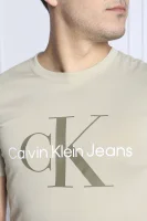 Tričko | Slim Fit CALVIN KLEIN JEANS olivový
