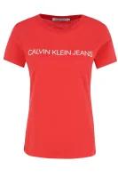 Tričko INSTITUTIONAL LOGO | Regular Fit CALVIN KLEIN JEANS červený