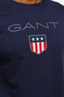 Tričko SHIELD SS | Regular Fit Gant tmavě modrá