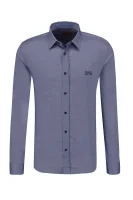 Košile Evory-Logo | Straight fit HUGO tmavě modrá