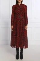 Šaty s opaskem |s příměsí hedvábí Michael Kors červený