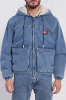 Oteplená bunda SHERPA | Regular Fit Tommy Jeans modrá