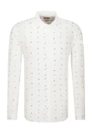 Lněná košile COLLINS | Regular Fit GUESS bílá
