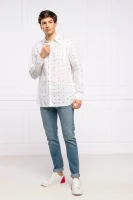 Lněná košile COLLINS | Regular Fit GUESS bílá