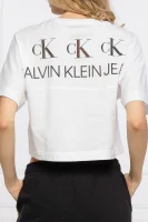 Tričko | Cropped Fit CALVIN KLEIN JEANS bílá