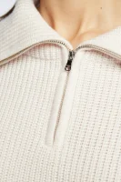 Vlněný svetr | Cropped Fit Patrizia Pepe bílá