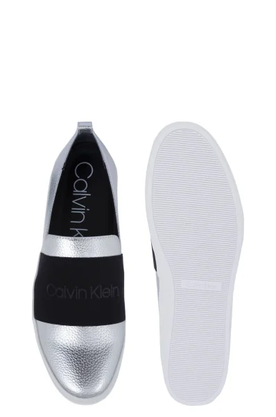 Slip-on boty Jacinta tumbled glazed  Calvin Klein stříbrný