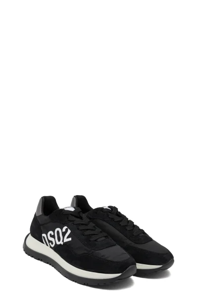 Skórzane sneakersy Dsquared2 černá