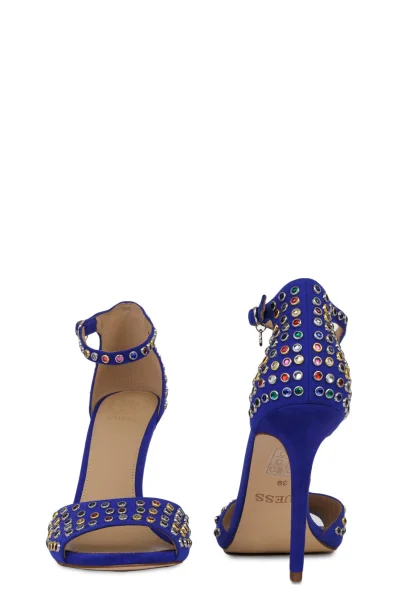 Sandály na jehlovém podpatku Paris Guess modrá