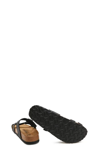 Pantofle Mayario s přídavkem kůže Birkenstock černá