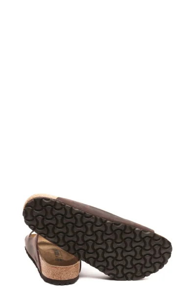 Kůžoné pantofle Arizona Birkenstock bronzově hnědý