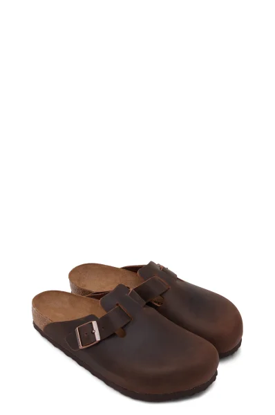 Kůžoné pantofle Boston LEOI Habana Birkenstock bronzově hnědý