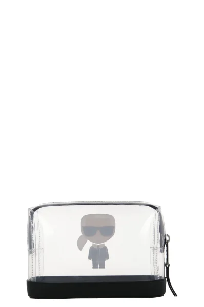 Kosmetická taštička Ikonik Transparent Karl Lagerfeld černá