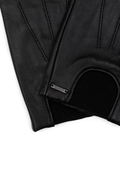 Rukavice Leather Hilfiger Denim černá