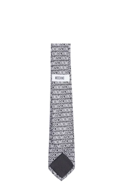 Hedvábná kravata Moschino černá