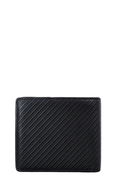 Kůžoný peněženka + pouzdro na karty BOSS BLACK černá