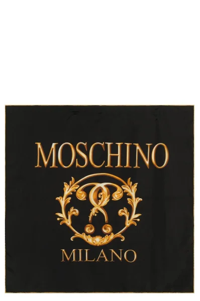Hedvábná šátek Moschino černá