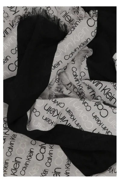 Šátek LOGO Calvin Klein popelavě šedý