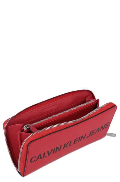 Peněženka ZIP AROUND Calvin Klein červený