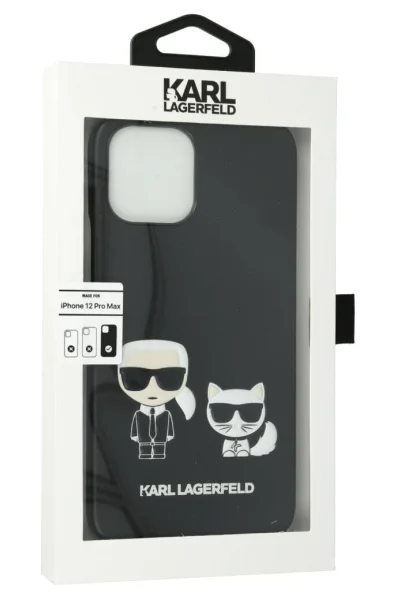 Pouzdro na mobil IPHONE 12 PRO MAX Karl & Choupette Karl Lagerfeld černá